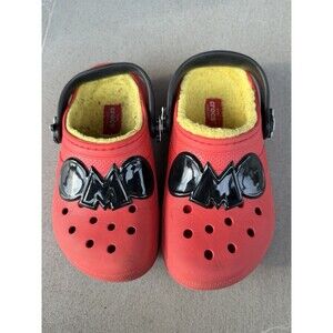 CROCS Kids Classic Disney Mickey Mouse Lined Clog Shoes -READ INFO